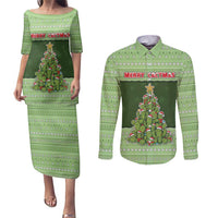 Cactus Christmas Couples Matching Puletasi and Long Sleeve Button Shirt Merry Cactmas - Wonder Print Shop