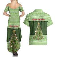 Cactus Christmas Couples Matching Summer Maxi Dress and Hawaiian Shirt Merry Cactmas - Wonder Print Shop