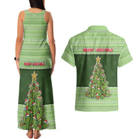 Cactus Christmas Couples Matching Tank Maxi Dress and Hawaiian Shirt Merry Cactmas - Wonder Print Shop