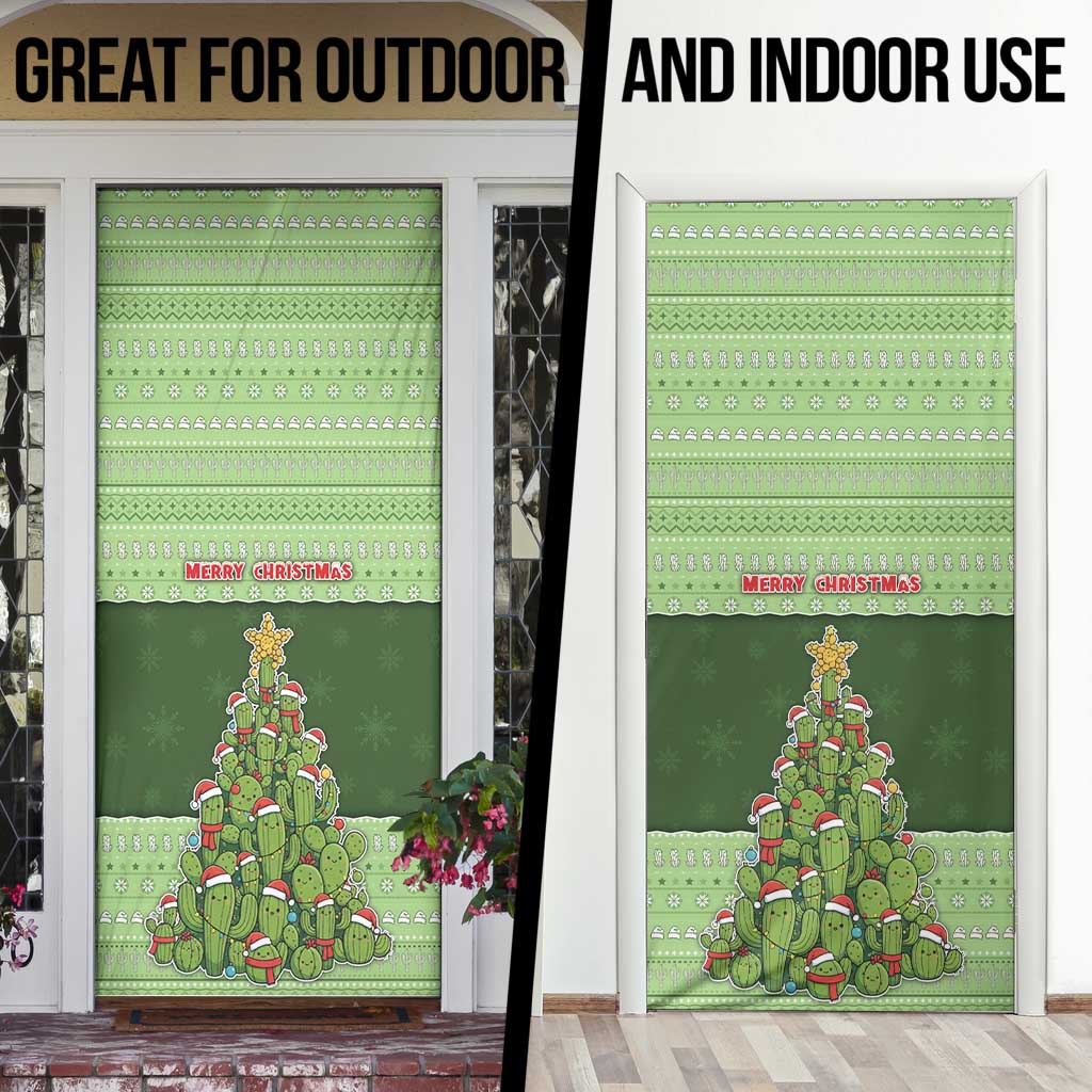 Cactus Christmas Door Cover Merry Cactmas - Wonder Print Shop