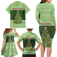 Cactus Christmas Family Matching Long Sleeve Bodycon Dress and Hawaiian Shirt Merry Cactmas - Wonder Print Shop