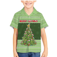 Cactus Christmas Family Matching Mermaid Dress and Hawaiian Shirt Merry Cactmas - Wonder Print Shop