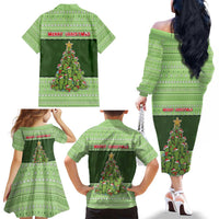 Cactus Christmas Family Matching Off The Shoulder Long Sleeve Dress and Hawaiian Shirt Merry Cactmas - Wonder Print Shop