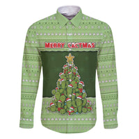 Cactus Christmas Family Matching Off The Shoulder Long Sleeve Dress and Hawaiian Shirt Merry Cactmas - Wonder Print Shop