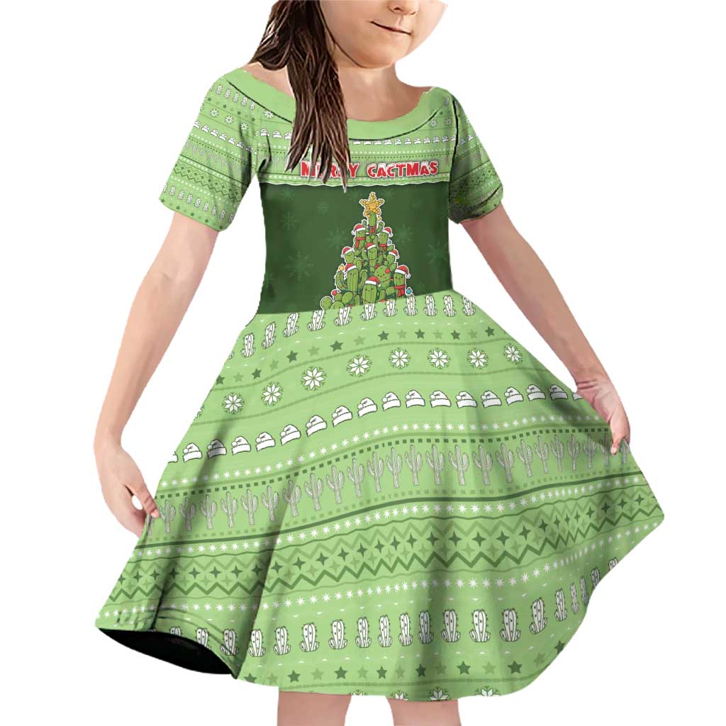 Cactus Christmas Family Matching Off Shoulder Short Dress and Hawaiian Shirt Merry Cactmas - Wonder Print Shop