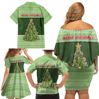 Cactus Christmas Family Matching Off Shoulder Short Dress and Hawaiian Shirt Merry Cactmas - Wonder Print Shop