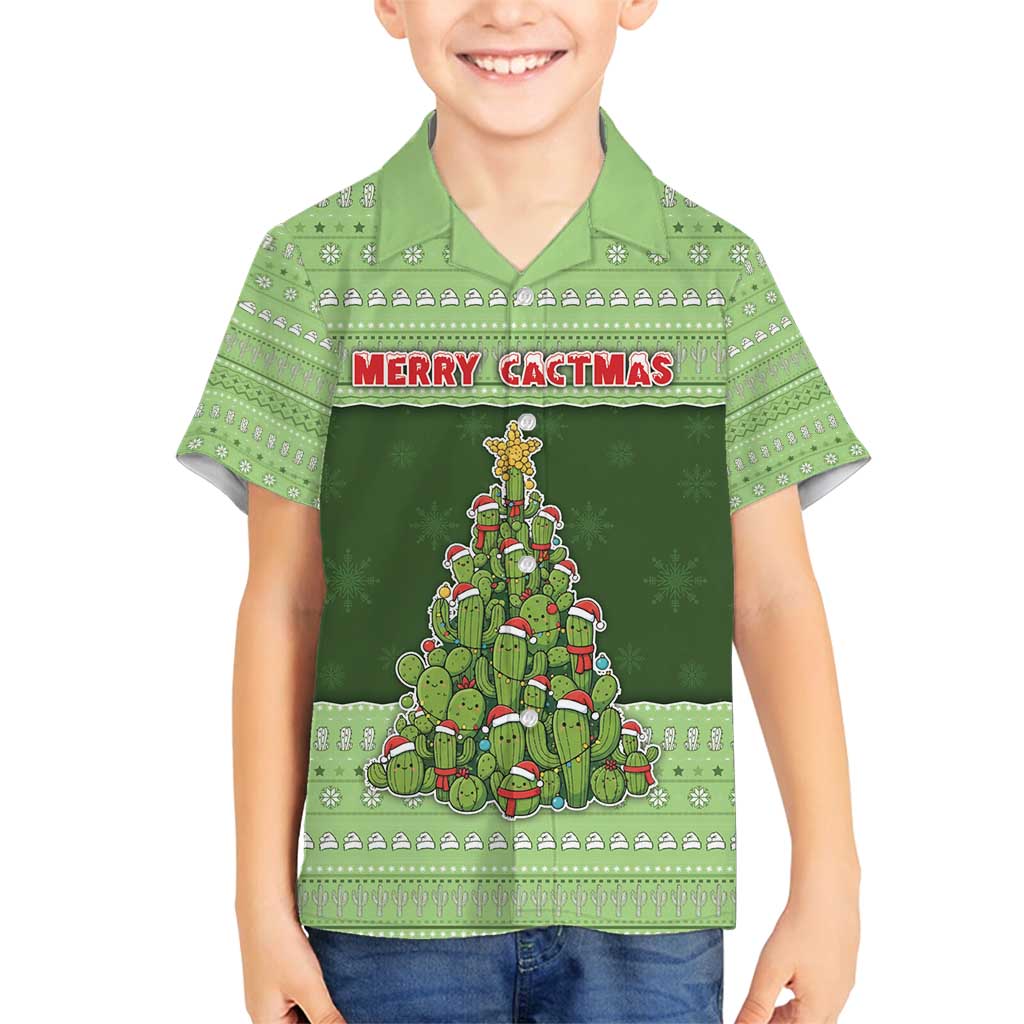 Cactus Christmas Family Matching Off Shoulder Short Dress and Hawaiian Shirt Merry Cactmas - Wonder Print Shop