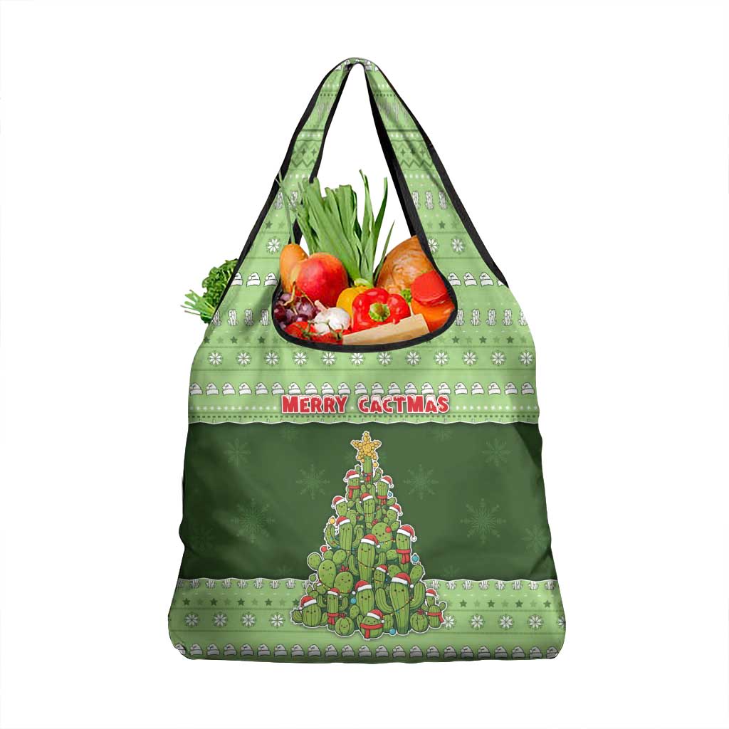 Cactus Christmas Grocery Bag Merry Cactmas - Wonder Print Shop