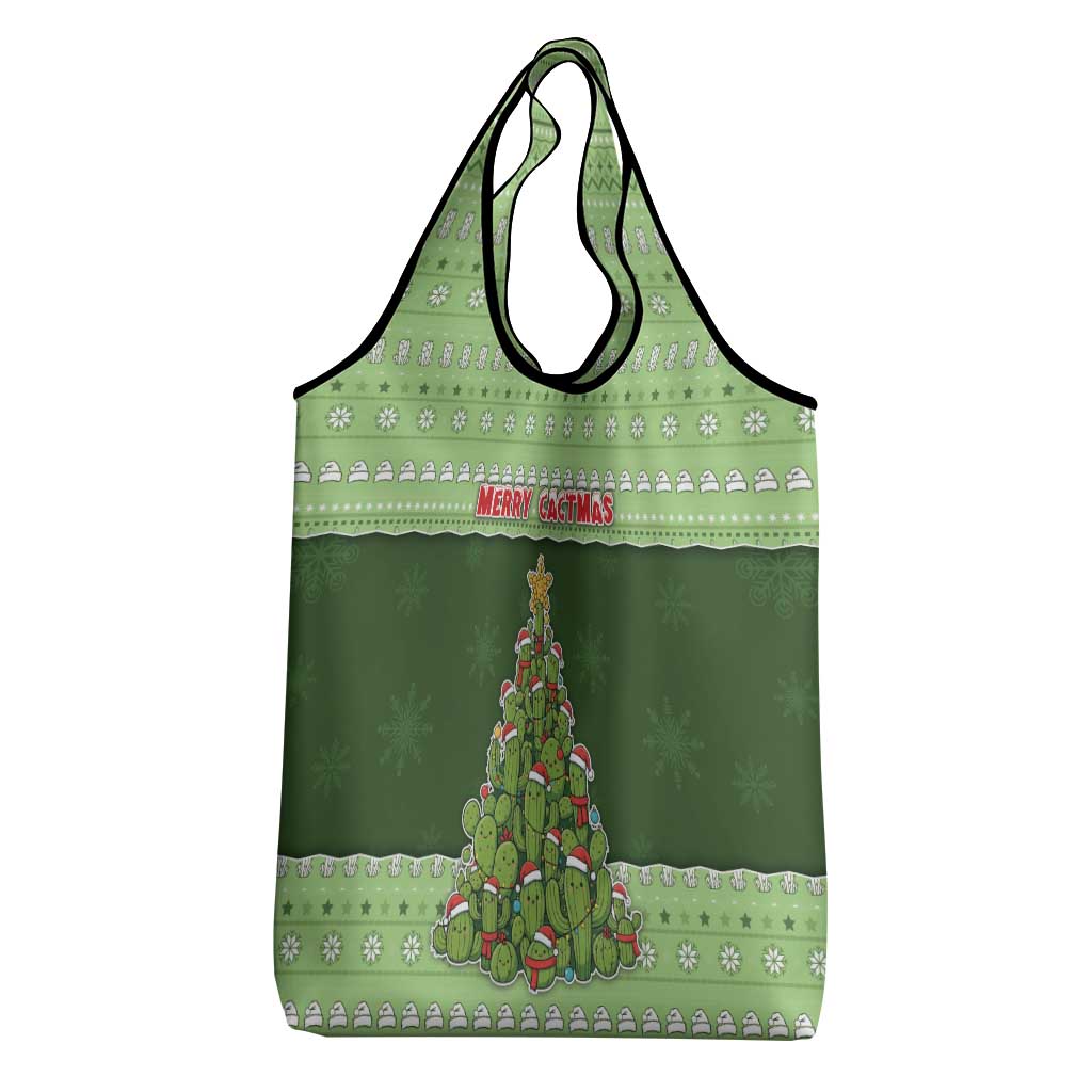 Cactus Christmas Grocery Bag Merry Cactmas - Wonder Print Shop