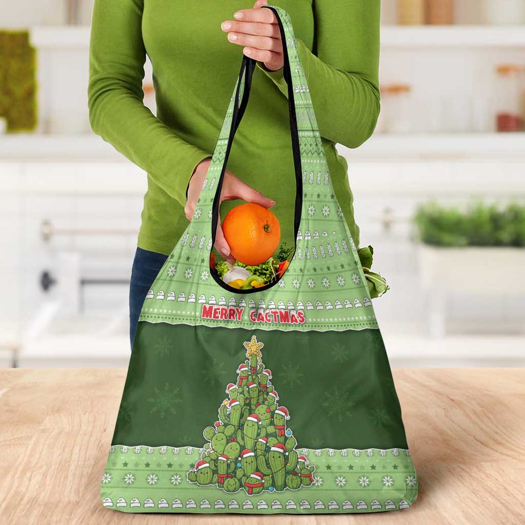 Cactus Christmas Grocery Bag Merry Cactmas - Wonder Print Shop