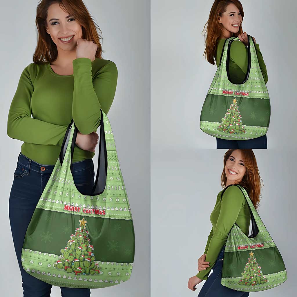Cactus Christmas Grocery Bag Merry Cactmas - Wonder Print Shop