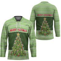 Cactus Christmas Hockey Jersey Merry Cactmas - Wonder Print Shop