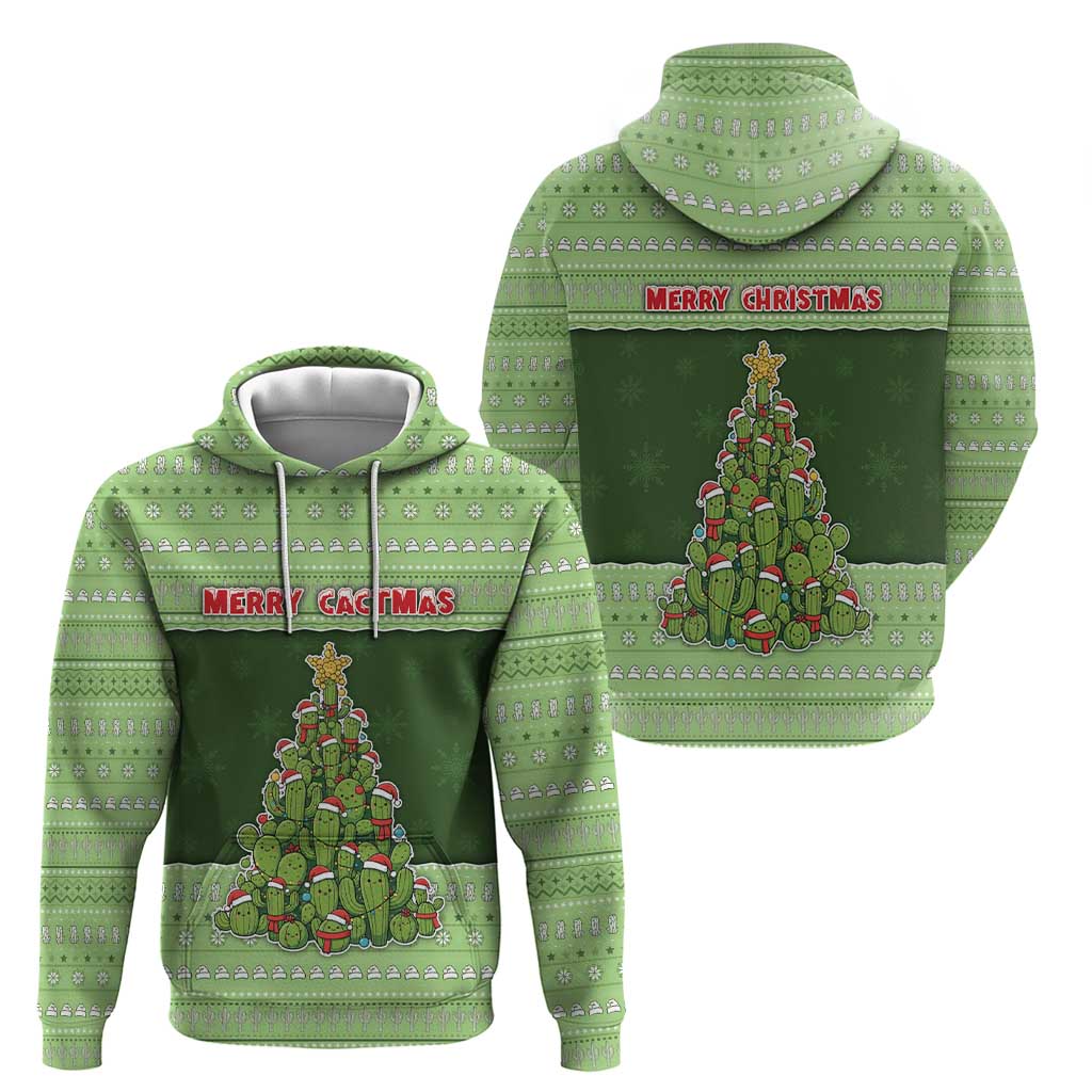 Cactus Christmas Hoodie Merry Cactmas - Wonder Print Shop