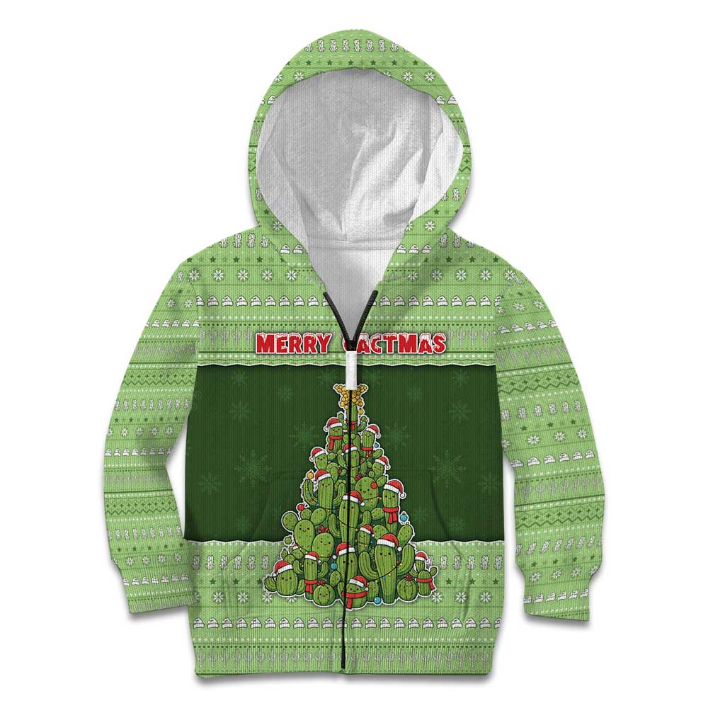 Cactus Christmas Kid Hoodie Merry Cactmas - Wonder Print Shop