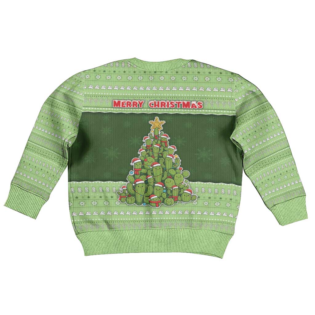 Cactus Christmas Kid Ugly Christmas Sweater Merry Cactmas - Wonder Print Shop