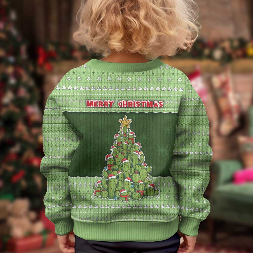 Cactus Christmas Kid Ugly Christmas Sweater Merry Cactmas - Wonder Print Shop