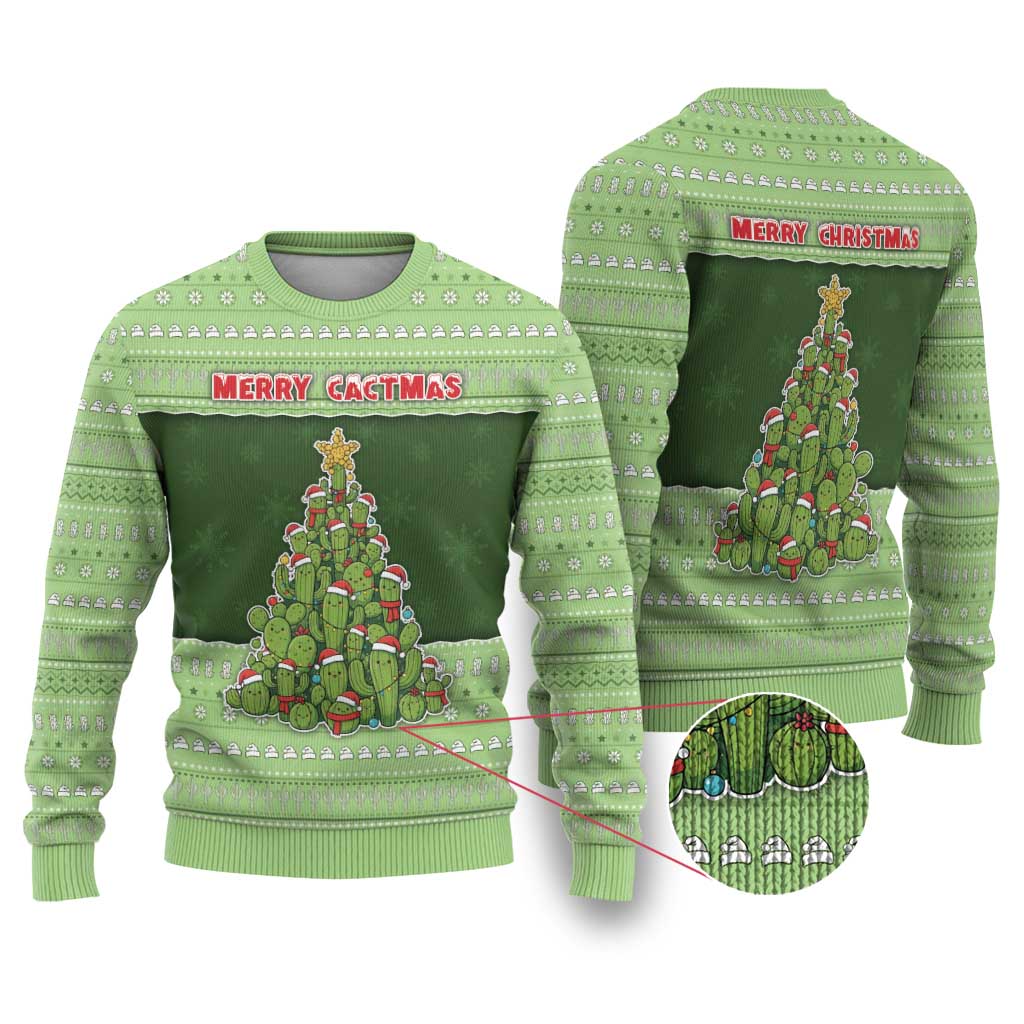 Cactus Christmas Ugly Christmas Sweater Merry Cactmas - Wonder Print Shop