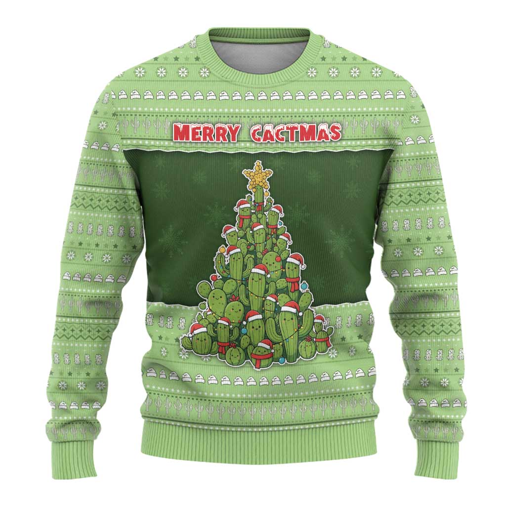 Cactus Christmas Ugly Christmas Sweater Merry Cactmas - Wonder Print Shop