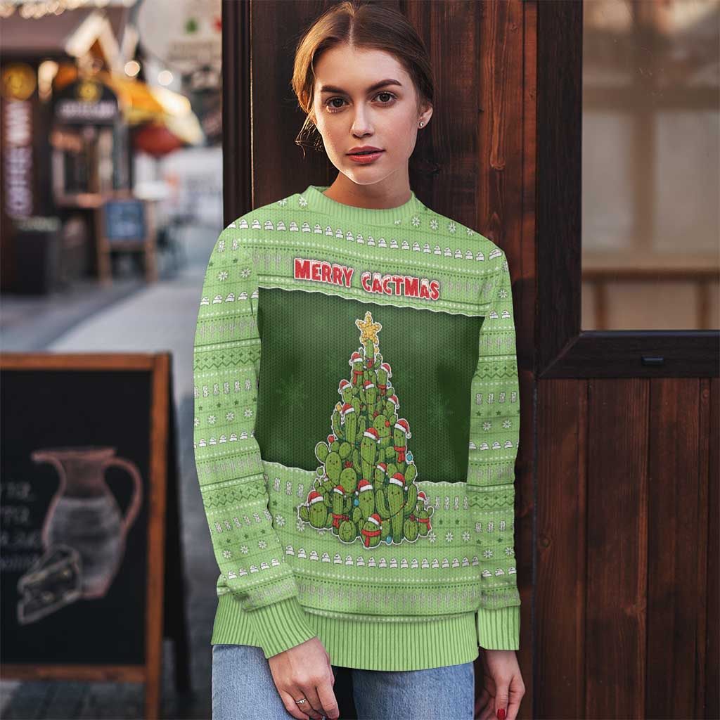 Cactus Christmas Ugly Christmas Sweater Merry Cactmas - Wonder Print Shop