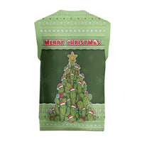 Cactus Christmas Knitted V-Neck Vest Merry Cactmas - Wonder Print Shop