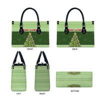 Cactus Christmas Leather Bag Merry Cactmas - Wonder Print Shop