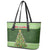 Cactus Christmas Leather Tote Bag Merry Cactmas - Wonder Print Shop