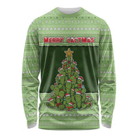 Cactus Christmas Long Sleeve Shirt Merry Cactmas - Wonder Print Shop