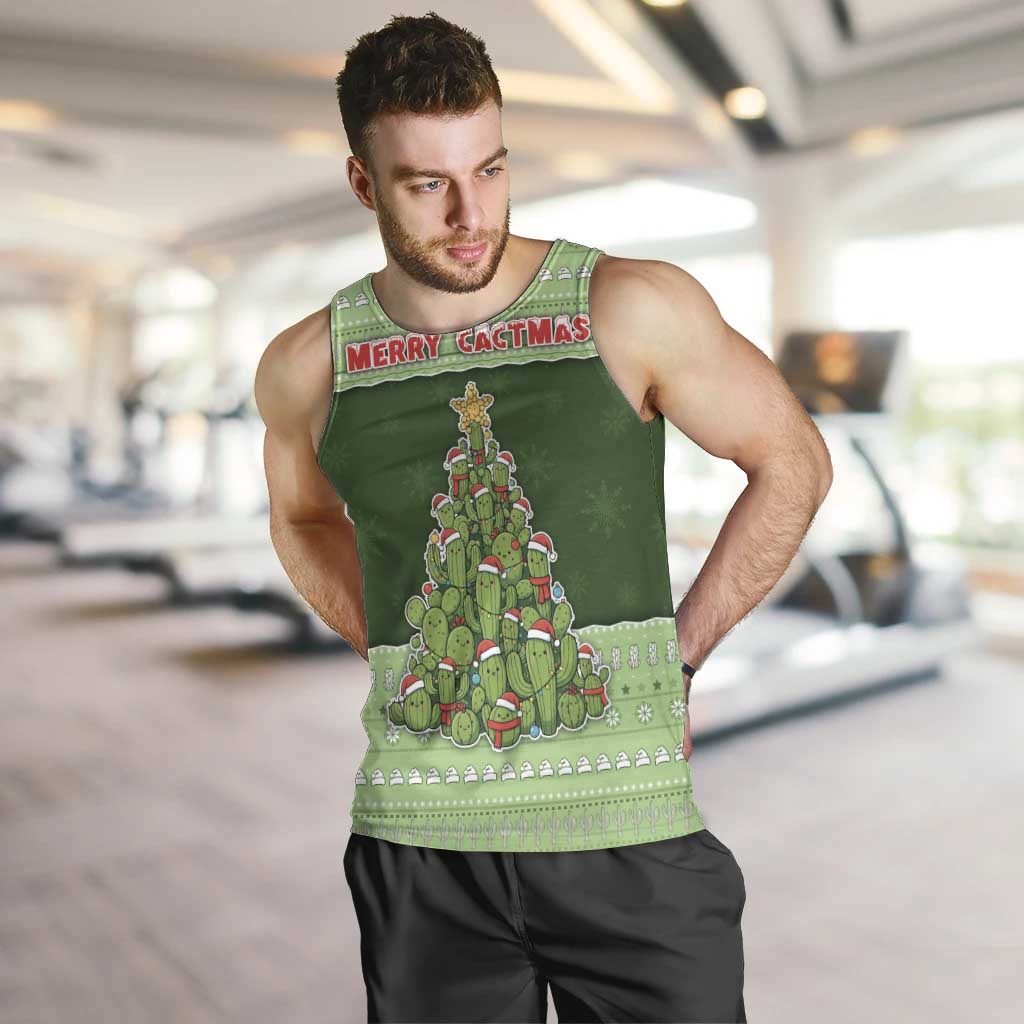 Cactus Christmas Men Tank Top Merry Cactmas - Wonder Print Shop