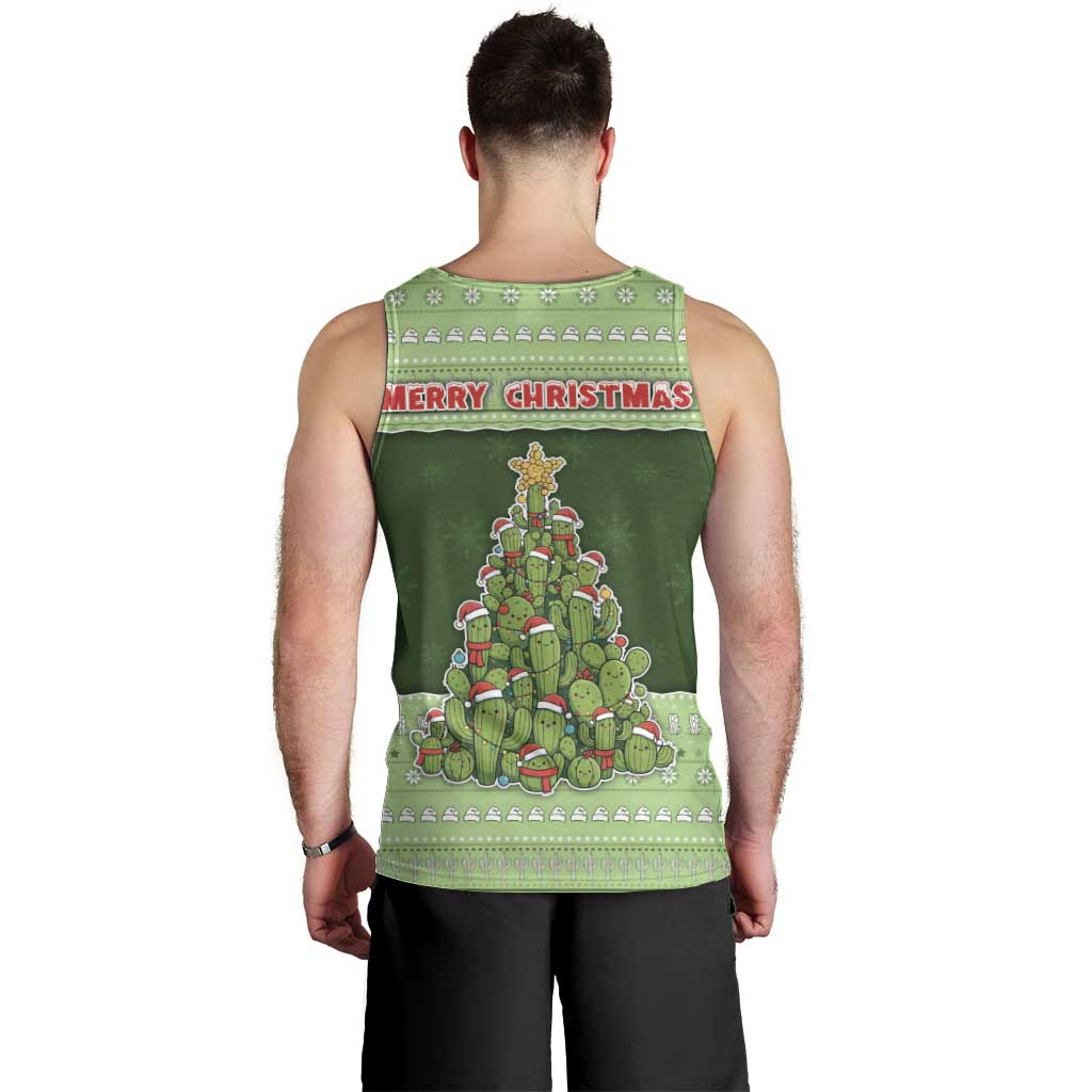 Cactus Christmas Men Tank Top Merry Cactmas - Wonder Print Shop
