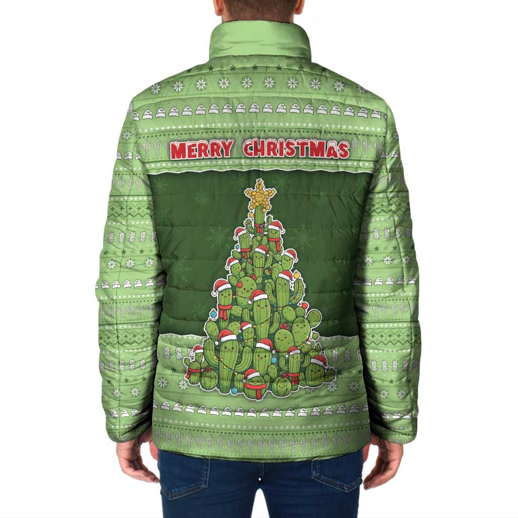Cactus Christmas Padded Jacket Merry Cactmas - Wonder Print Shop