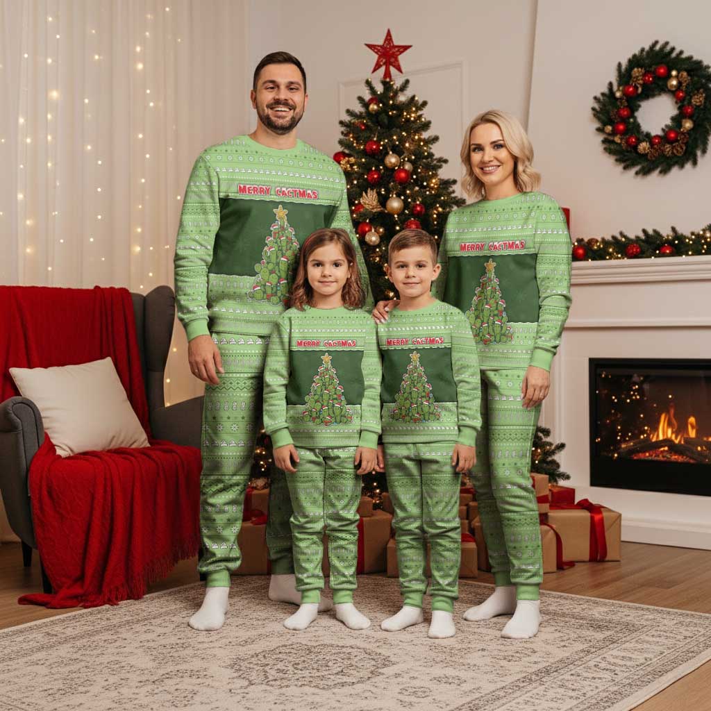 Cactus Christmas Pajama Set Merry Cactmas - Wonder Print Shop