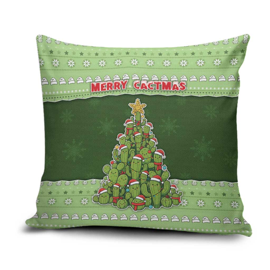Cactus Christmas Pillow Cover Merry Cactmas - Wonder Print Shop