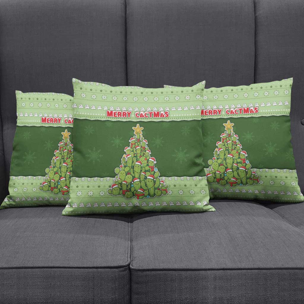 Cactus Christmas Pillow Cover Merry Cactmas - Wonder Print Shop