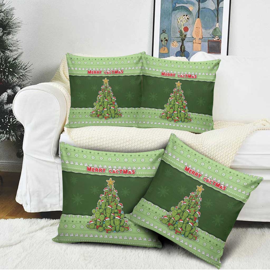 Cactus Christmas Pillow Cover Merry Cactmas - Wonder Print Shop