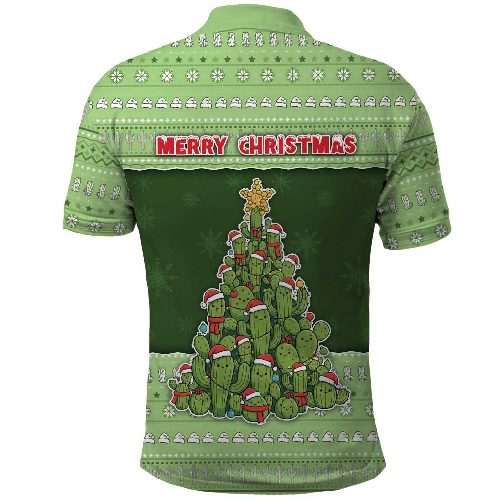 Cactus Christmas Polo Shirt Merry Cactmas - Wonder Print Shop