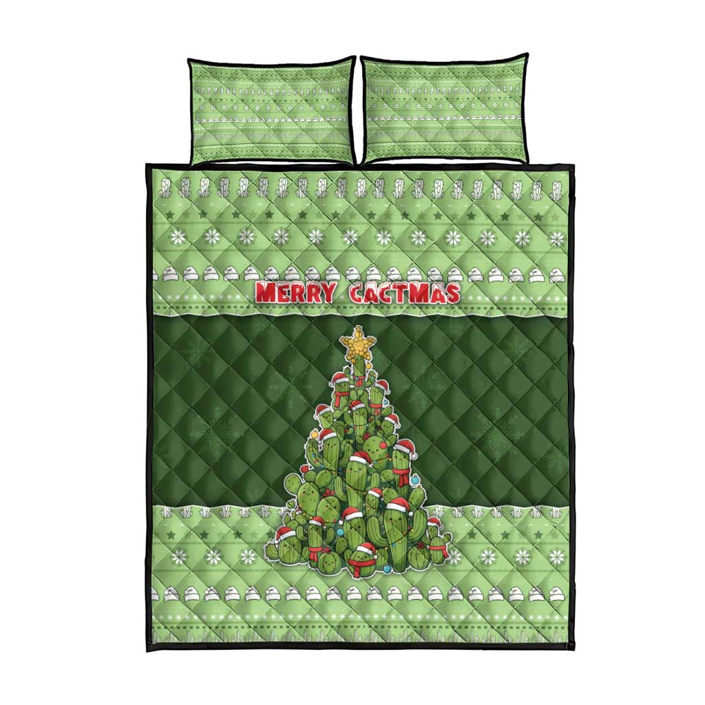 Cactus Christmas Quilt Bed Set Merry Cactmas - Wonder Print Shop