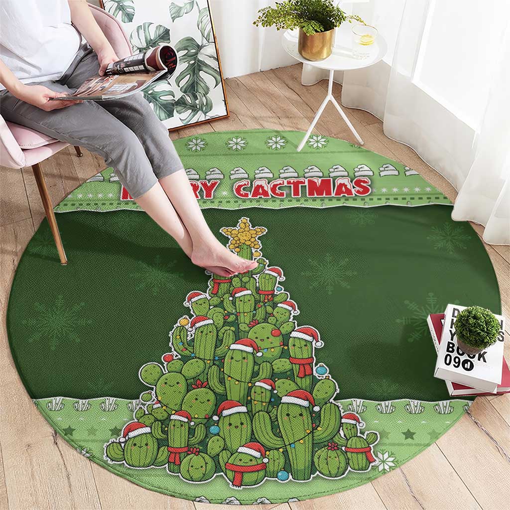 Cactus Christmas Round Carpet Merry Cactmas - Wonder Print Shop