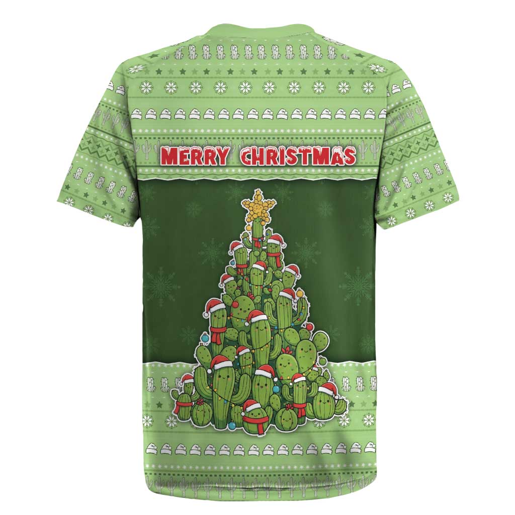 Cactus Christmas Rugby Jersey Merry Cactmas - Wonder Print Shop