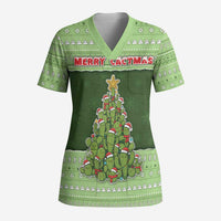 Cactus Christmas Scrub Top Merry Cactmas - Wonder Print Shop