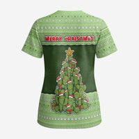 Cactus Christmas Scrub Top Merry Cactmas - Wonder Print Shop