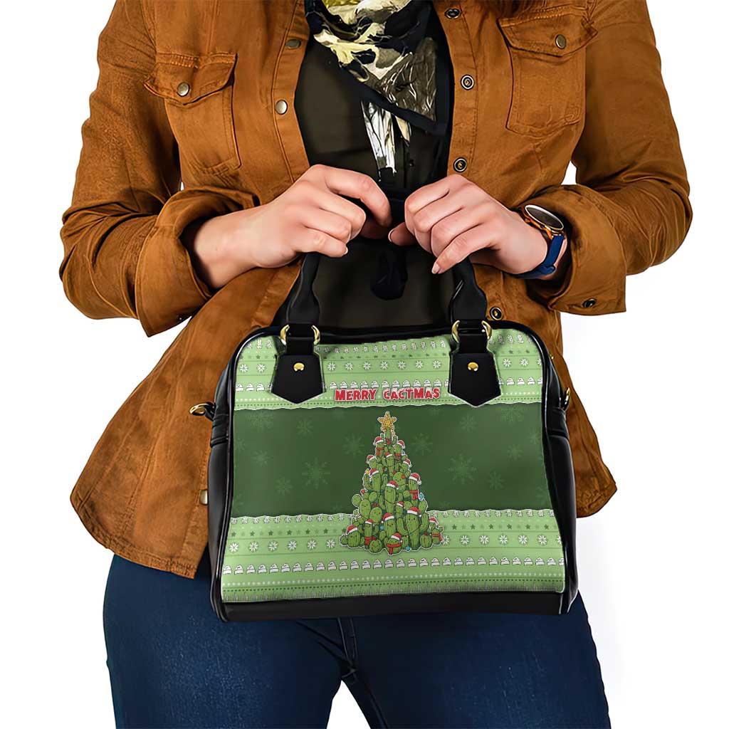 Cactus Christmas Shoulder Handbag Merry Cactmas - Wonder Print Shop