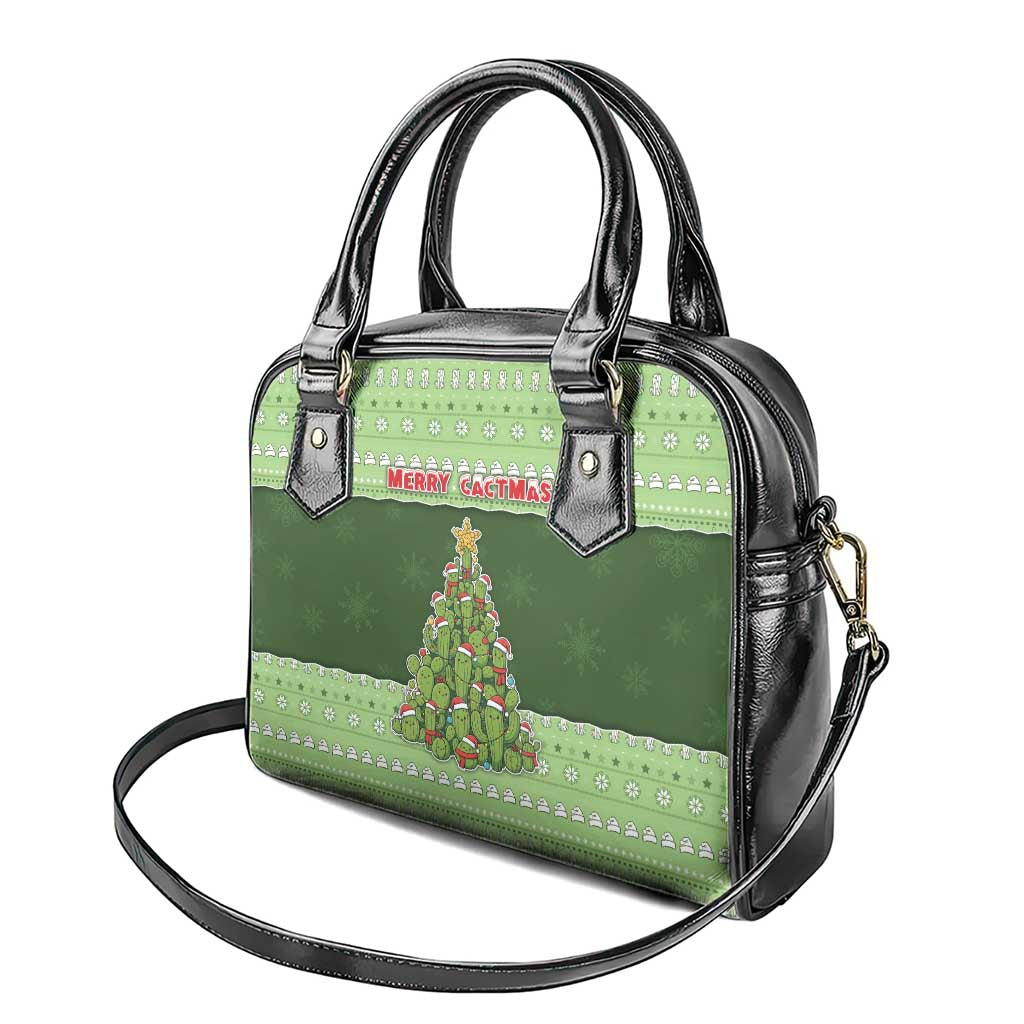 Cactus Christmas Shoulder Handbag Merry Cactmas - Wonder Print Shop