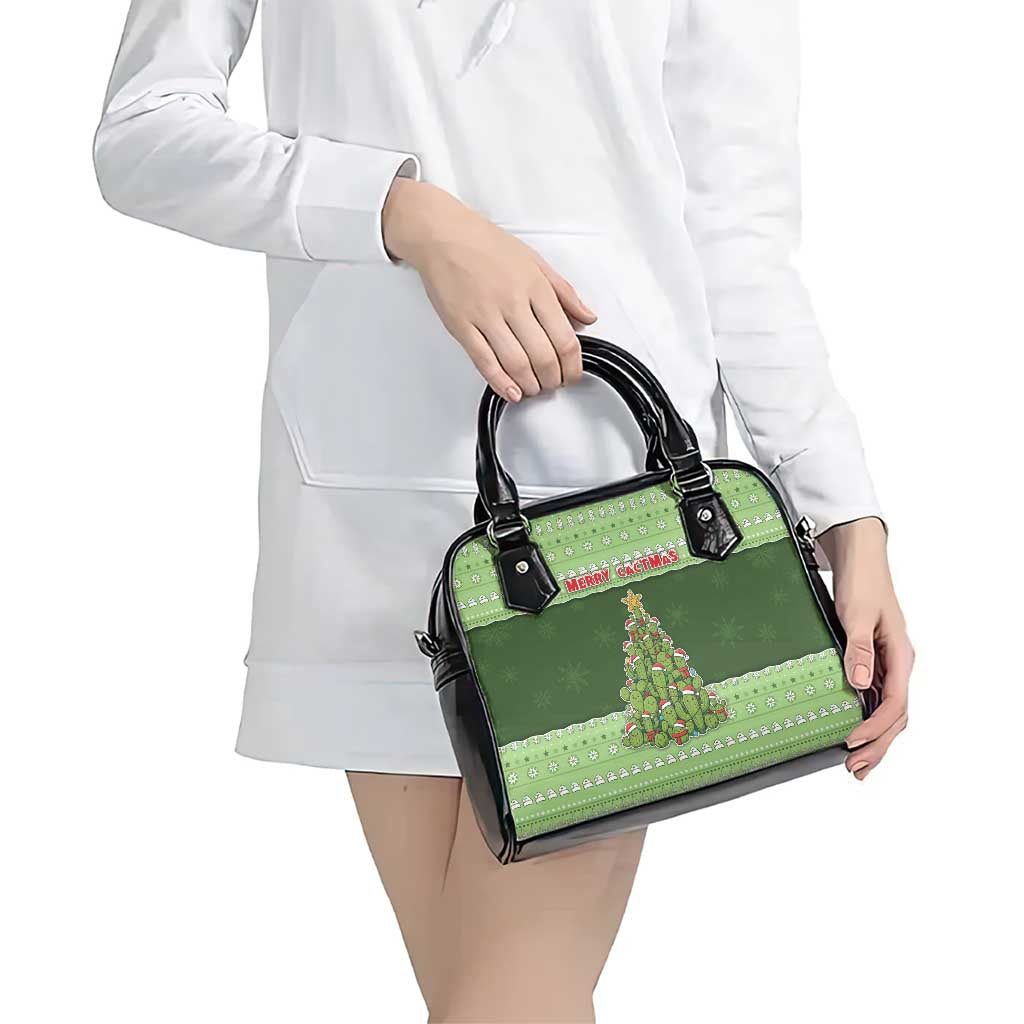 Cactus Christmas Shoulder Handbag Merry Cactmas - Wonder Print Shop