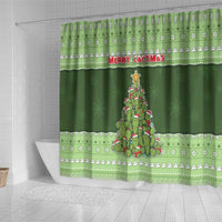 Cactus Christmas Shower Curtain Merry Cactmas - Wonder Print Shop