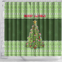 Cactus Christmas Shower Curtain Merry Cactmas - Wonder Print Shop