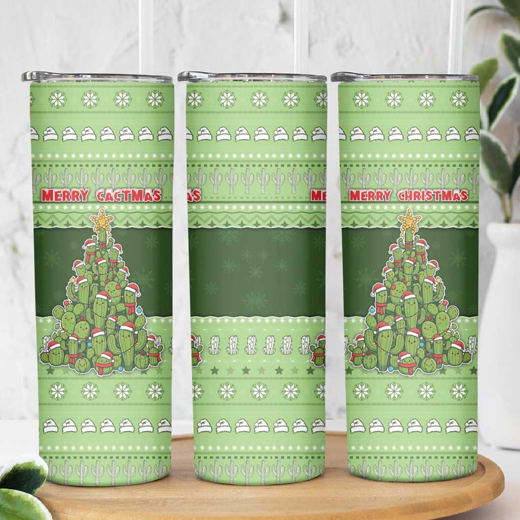 Cactus Christmas Skinny Tumbler Merry Cactmas - Wonder Print Shop