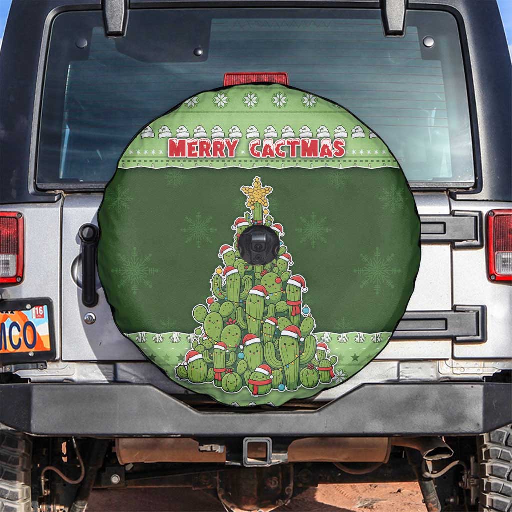Cactus Christmas Spare Tire Cover Merry Cactmas - Wonder Print Shop
