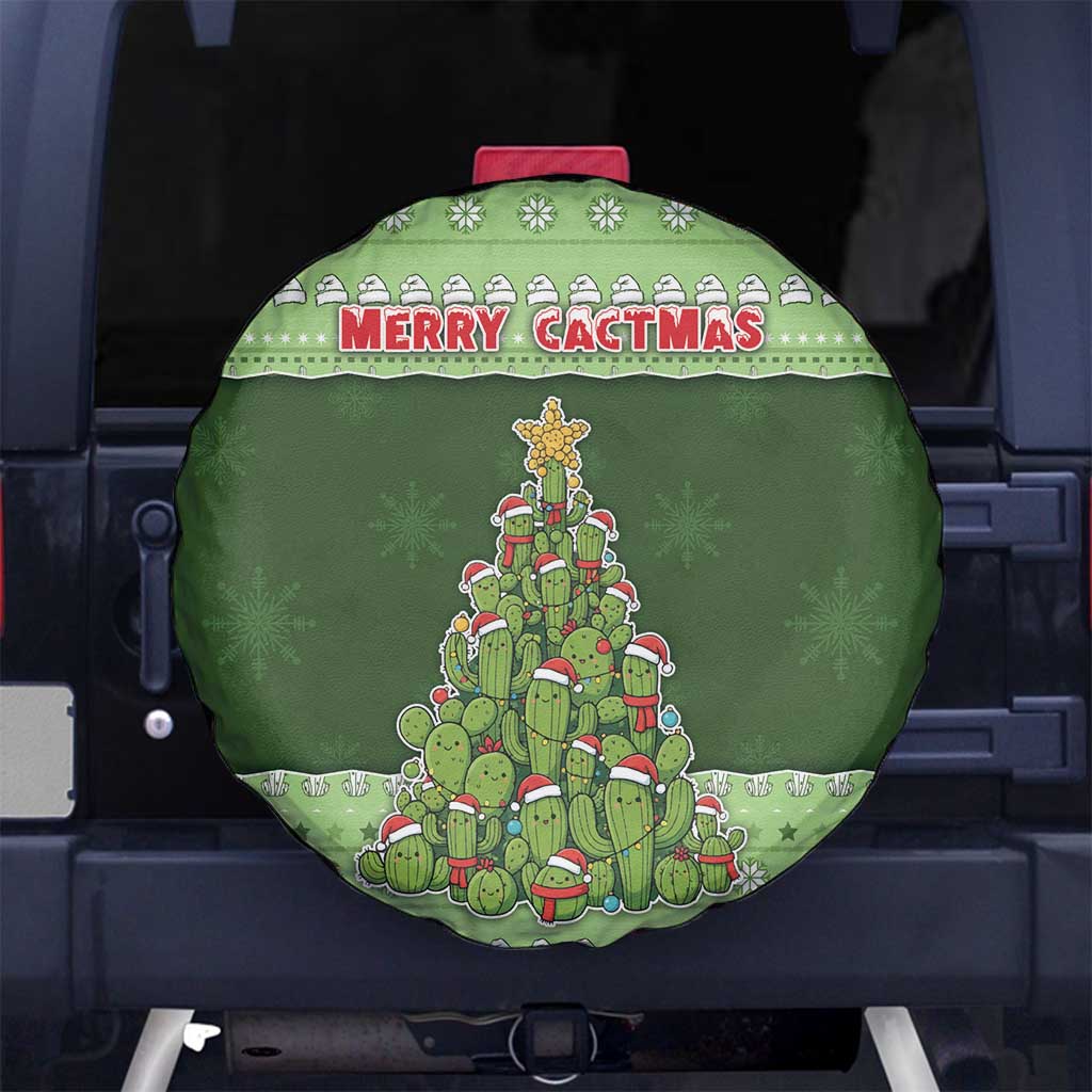 Cactus Christmas Spare Tire Cover Merry Cactmas - Wonder Print Shop