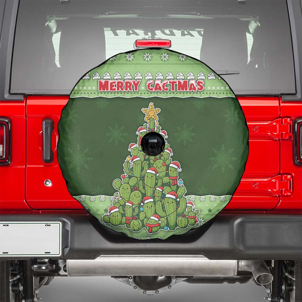 Cactus Christmas Spare Tire Cover Merry Cactmas - Wonder Print Shop
