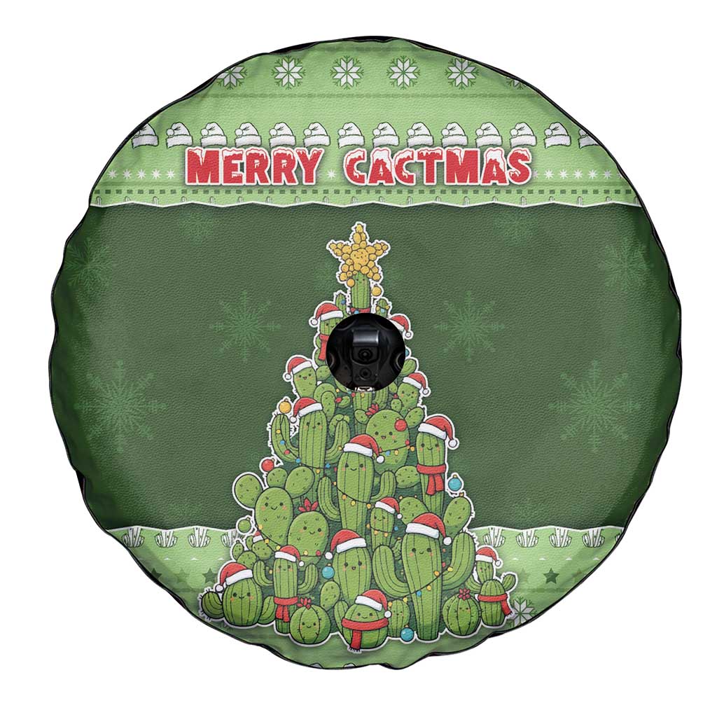 Cactus Christmas Spare Tire Cover Merry Cactmas - Wonder Print Shop